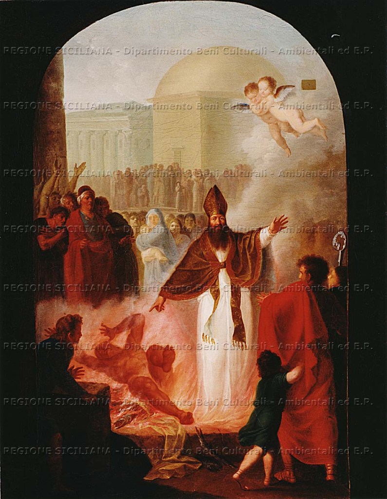 San Leone fa bruciare Eliodoro